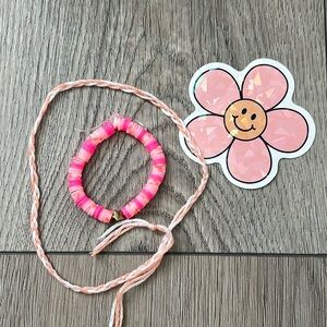 Clay Bead Stretchy Bracelet & String Bracelet